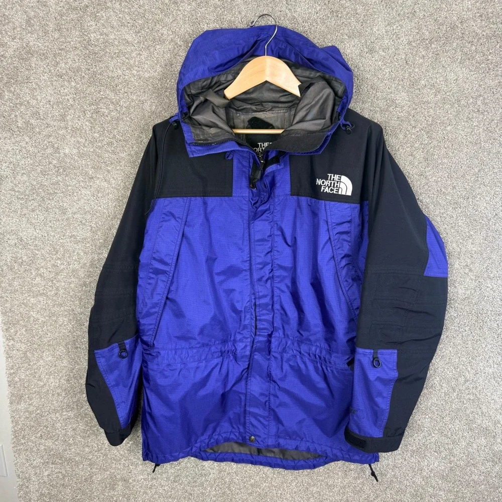 Vintage The North Face Mountain Light Gore-Tex Jacket Blue Black Mens Large FLAW